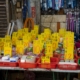 Market stall with price tags on every product
